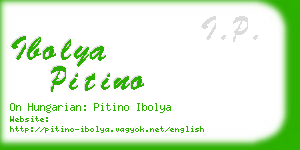 ibolya pitino business card